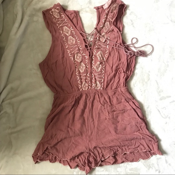 Embroidered Romper - Picture 1 of 2